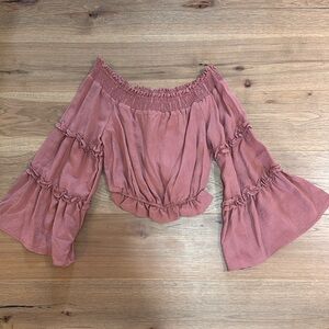 Women’s cropped off the shoulder shirt